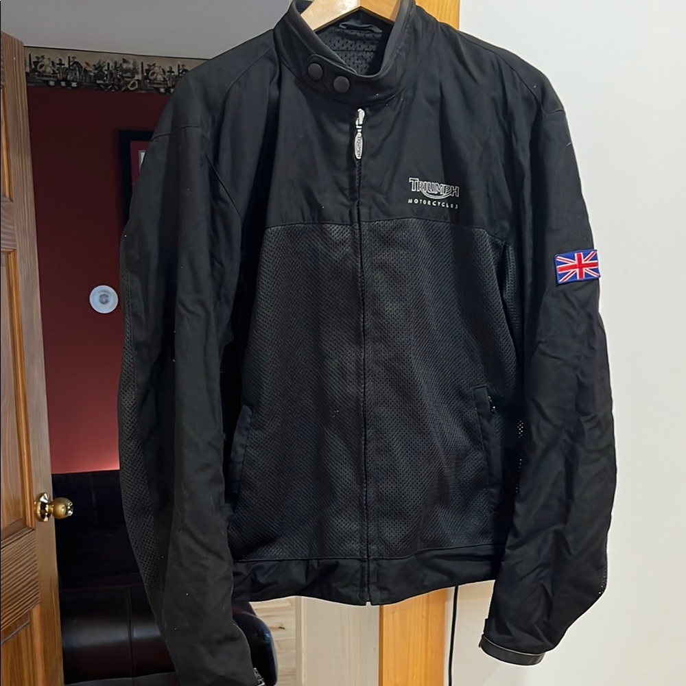 Triumph Black Performance Jacket with Stand-Up Collar
